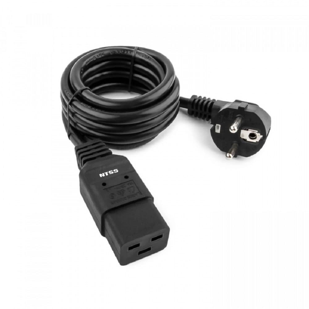 NTSS Шнур питания NTSS для БРП IEC 60320 C19 – Schuko, 3х1.5, 3 м, ГОСТ NTSS-PC19772