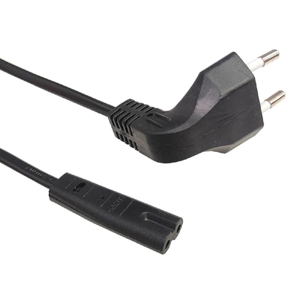 Кабель питания Filum FL-PC2.5-EUA-C7-3M CEE 7/16 угловой - С13, 2х0.5, 220В, 2.5A, чёрный, 3м