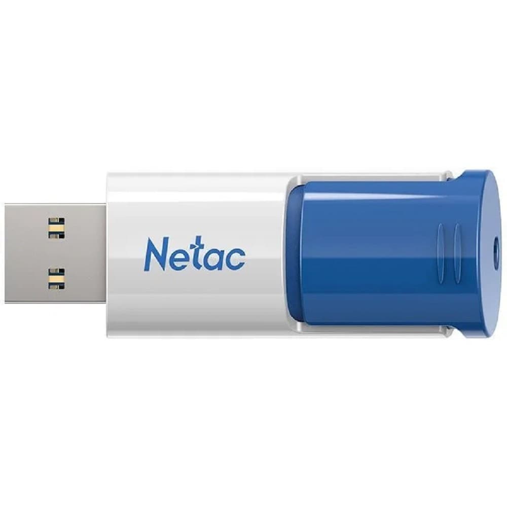 Netac USB Drive 512GB U182 Blue <NT03U182N-512G-30BL>, USB3.0, сдвижной корпус, пластиковая бело-синяя