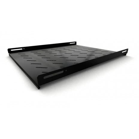 Hyperline TSH3L-650-RAL9004 (TSH3L-650-RAL9005) Полка стационарная, глубина 650 мм, с боковым креплением, нагрузка до 20 кг, для шкафов серии TTB, TTR, TTC2, 485х650мм (ШхГ), цвет черный