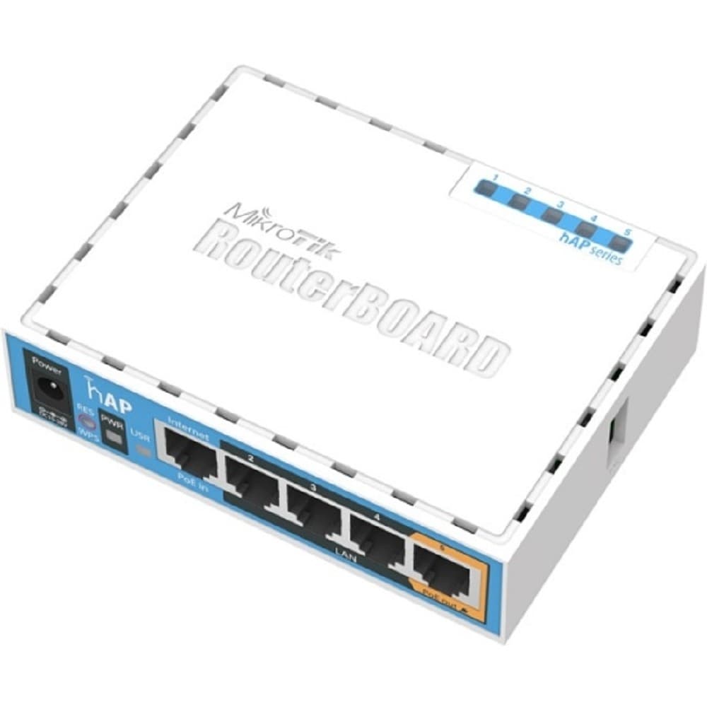 MikroTik RB951Ui-2nD Беспроводной Маршрутизатор hAP 2.4Ghz, 5xLAN, 2.4 ГГц 802.11b/g/n, MIMO 2x2, 22 дБм
