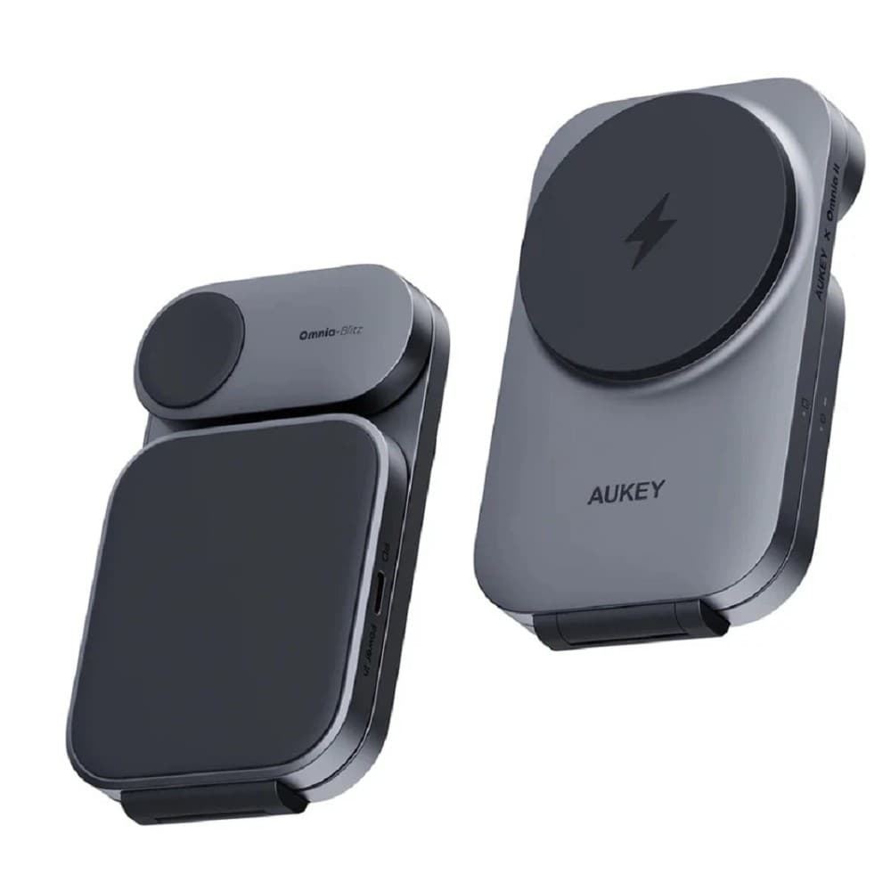 Aukey беспроводное зарядное устройство 3in1 travel Qi2 (AMC-LC-MC312)