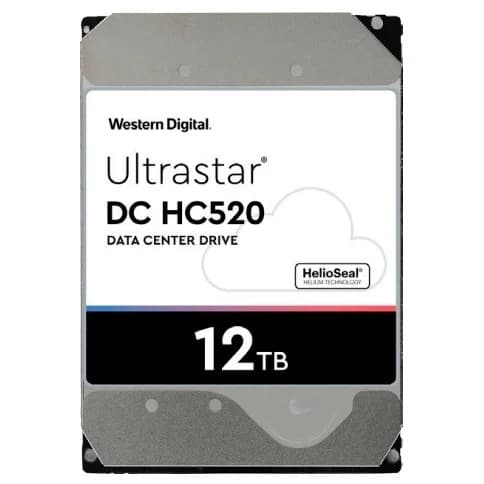 12TB WD Ultrastar DC HC520 HDD 3.5" SATA, 7200 rpm, 256MB buffer, 512e, HUH721212ALE600