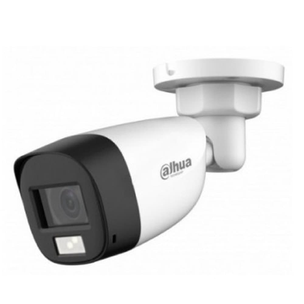 DAHUA DH-HAC-HFW1200CLP-IL-A-0280B-S6 Уличная цилиндрическая HDCVI-видеокамера с интеллектуальной двойной подсветкой 2Мп, объектив 2.8мм, ИК 20м, LED 20м, IP67, корпус: металл, быстрый монтаж