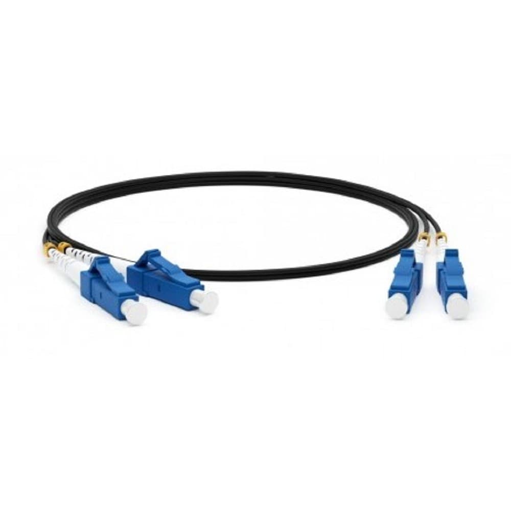 Hyperline FC-D2-9-LC/UR-LC/UR-H-3M-LSZH-BK Патч-корд волоконно-оптический (шнур) SM 9/125 (OS2), LC/UPC-LC/UPC, 2.0 мм, duplex, LSZH, 3 м, черный