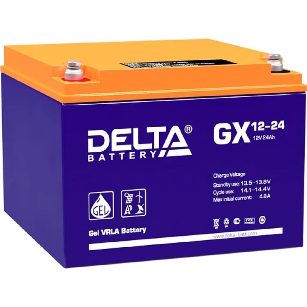 Delta GX 12-24 (24 А\ч, 12В) свинцово- кислотный аккумулятор