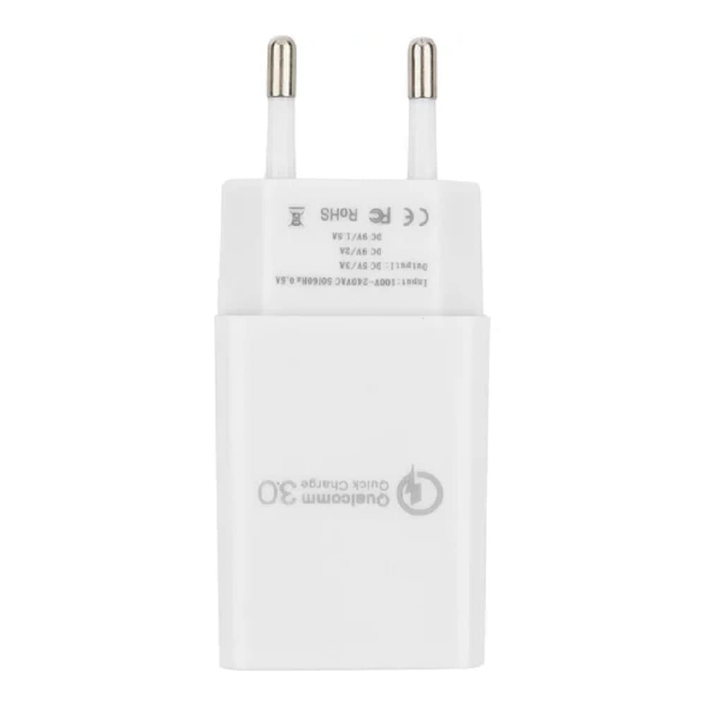 Cablexpert Адаптер питания, Qualcomm QC 3.0 , 100/220V - 1 USB порт 5/9/12V, белый (MP3A-PC-16)