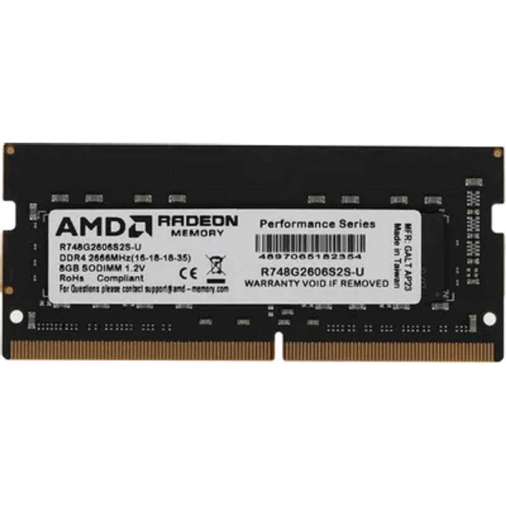 AMD DDR4 SODIMM 8Gb PC21300 2666MHz CL16 AMD 1.2V OEM (R748G2606S2S-U)