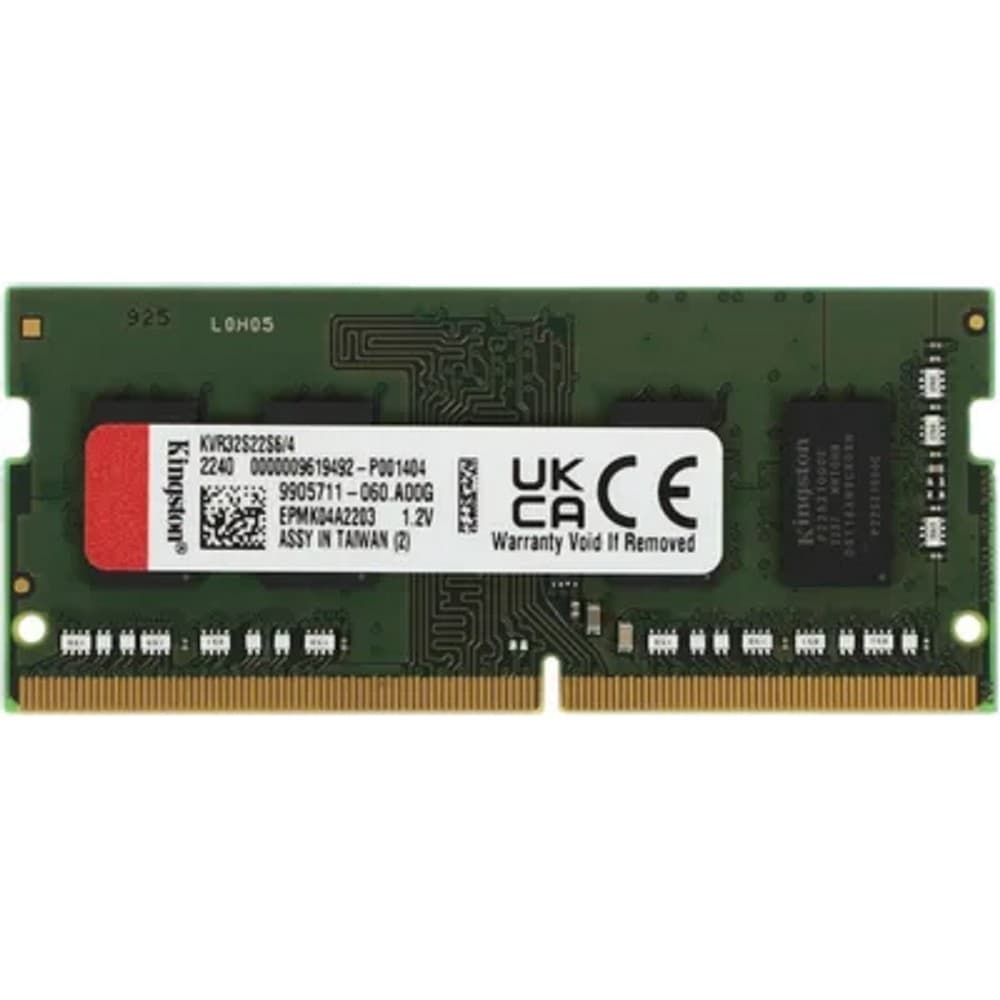Kingston DDR4 SODIMM 4GB KVR32S22S6/4 PC4-25600, 3200MHz, CL22
