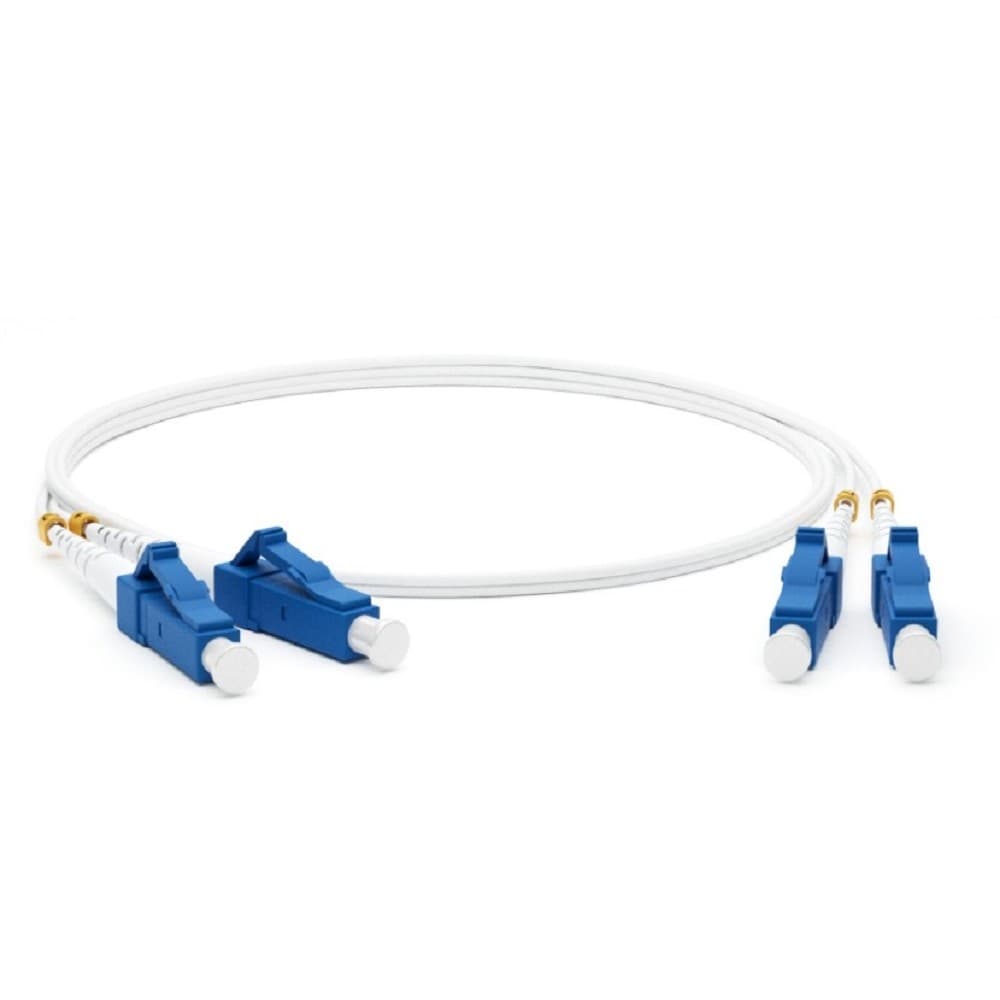 Hyperline FC-D2-9A1-LC/UR-SC/UR-H-1M-LSZH-WH Патч-корд волоконно-оптический (шнур) SM 9/125 (G657), LC/UPC-SC/UPC, duplex, LSZH, 1м