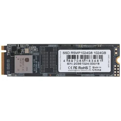 Накопитель SSD AMD Radeon R5MP1024G8, 1Tb, M.2 2280, PCIe 3.0 x4, NVMe, R/W 2000/1800