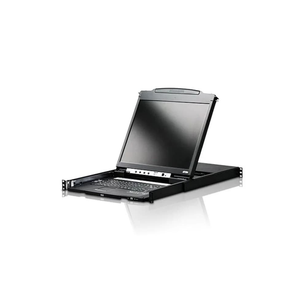 ATEN CL5800NR, Консоль управления, для KVM-переключателей, электрон., 19", SVGA+KBD+MOUSE PS/2;USB, с KVM-шнуром USB 1.8м, LCD экран 19", лат./рус. клав., (выход на вторую конс.;1280x1024 75Hz;DDC2B