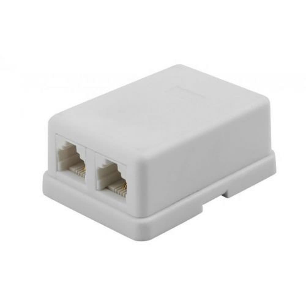 Filum FL-TA-SOCKET-2 Телефонная розетка настенная двухпортовая, 2 х RJ-11/6p4c.