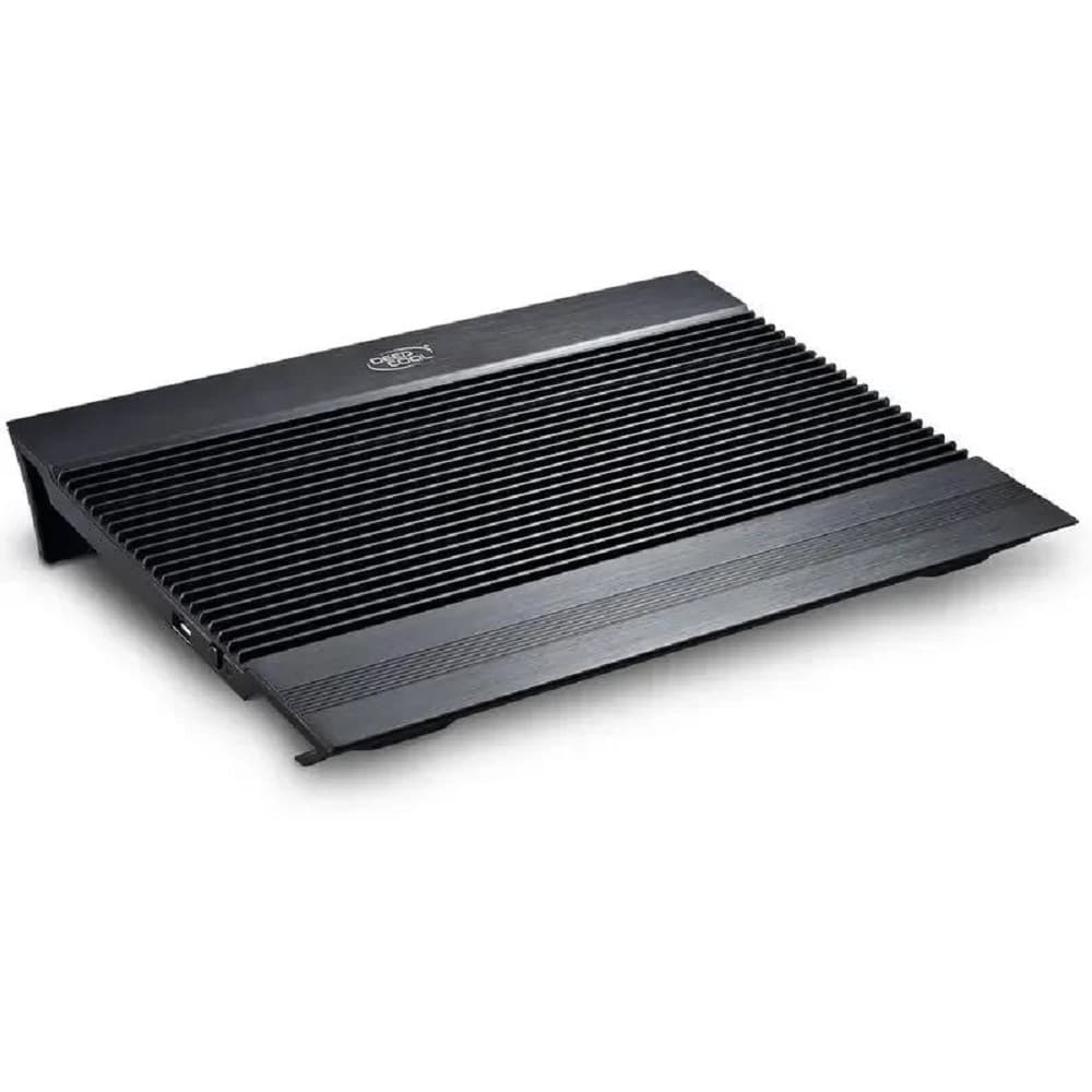 Подставка для охлаждения ноутбука DEEPCOOL N8 BLACK (8шт/кор, до 17", вентилятор 2x140мм, алюминий, черный, 2USB ) Retail box