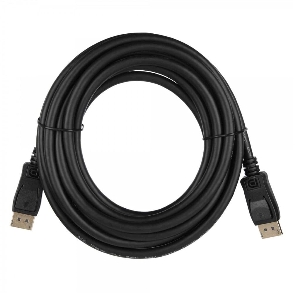 Кабель ACD Кабель ACD-DDPM4-50B |ACD-DDPM4-50B| DisplayPort 1.4, Golden Plated,20m/20m, Черный, 5м