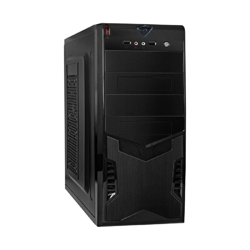 Exegate EX299166RUS Корпус Miditower ExeGate CP-604-UNS350 (ATX, БП UNS350 с вент. 12см, 2*USB, аудио, черный)