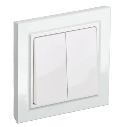 IEK BR-V20-0-10-K01-F BRITE Выключ. 2-кл. 10А в сб. ВСР10-2-0-БрБ бел.