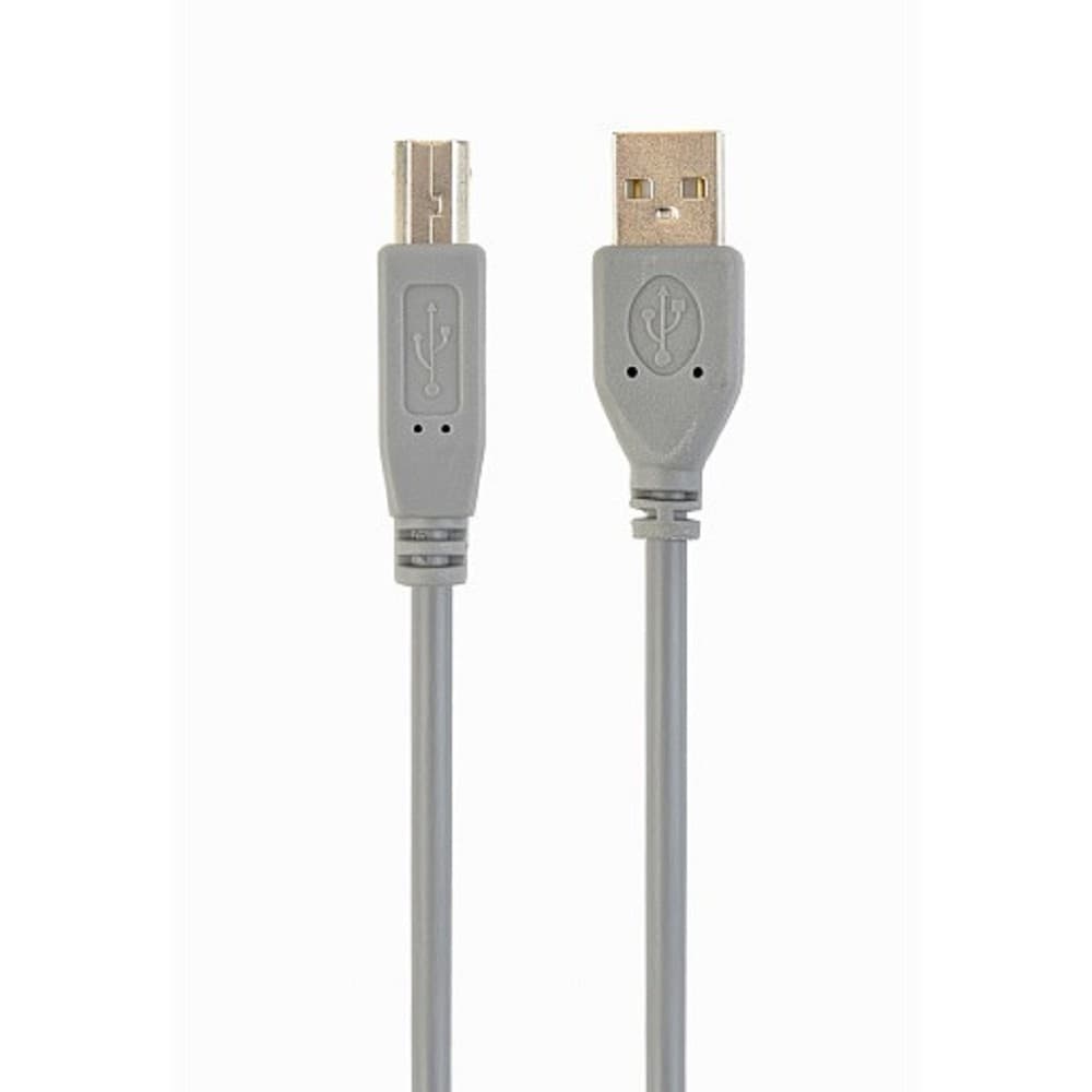 Кабель Filum USB 2.0, 1.8 м., серый, разъемы: USB A male-USB B male, пакет. (FL-C-U2-AM-BM-1.8M)