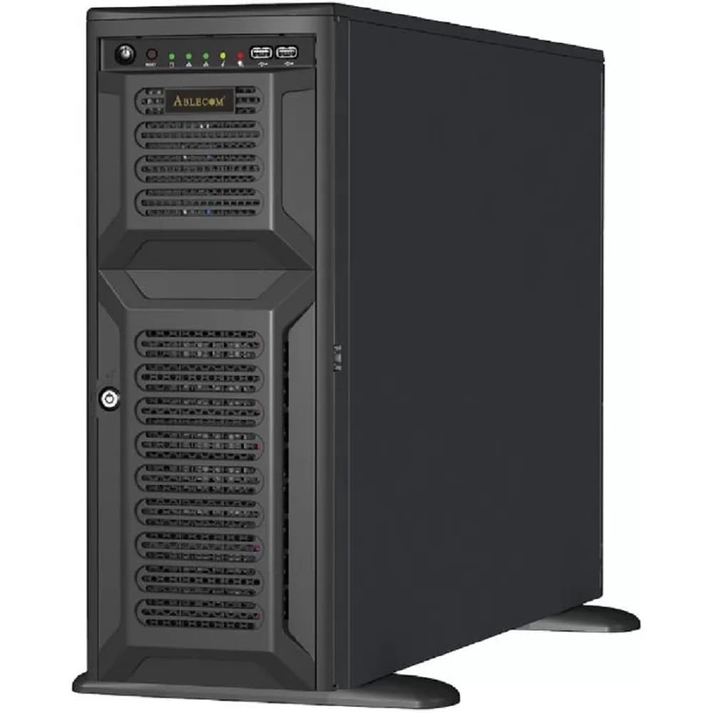 Ablecom CS-G47R-02P 4U, ATX /E-ATX,Tower,8x3.5" hs +3x5.25''int+1x3.5'' SAS/SATA, 12Gbps Backplane (for 3.5" HDD) including Rear Fan Module Kit*2, and converter cables for GPU AOC PWR;2000W CPRS(1+1)