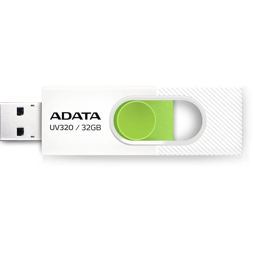 A-DATA Flash Drive 32GB <AUV320-32G-RWHGN> UV320, USB 3.2, белый/зеленый