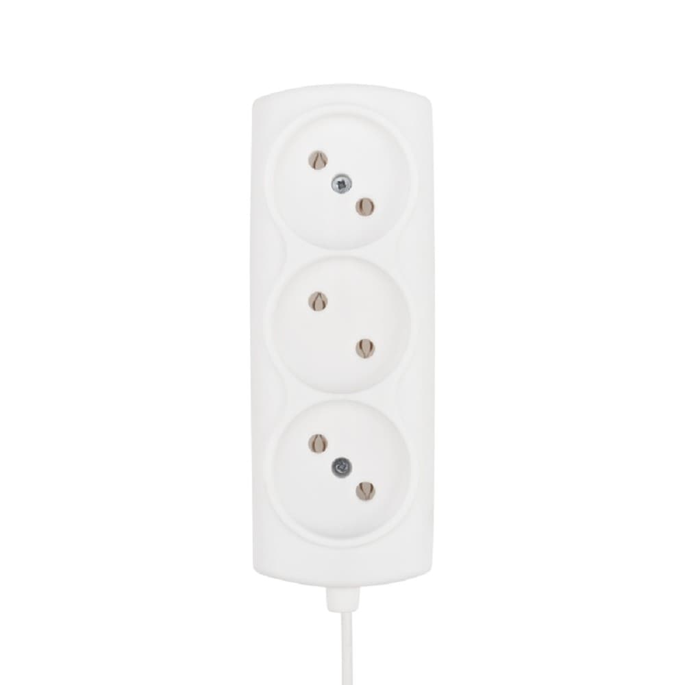 PROconnect (11-7206) Удлинитель STANDARD 3 гнезда, 1,5м, 2х0,75мм?, б/з, белый