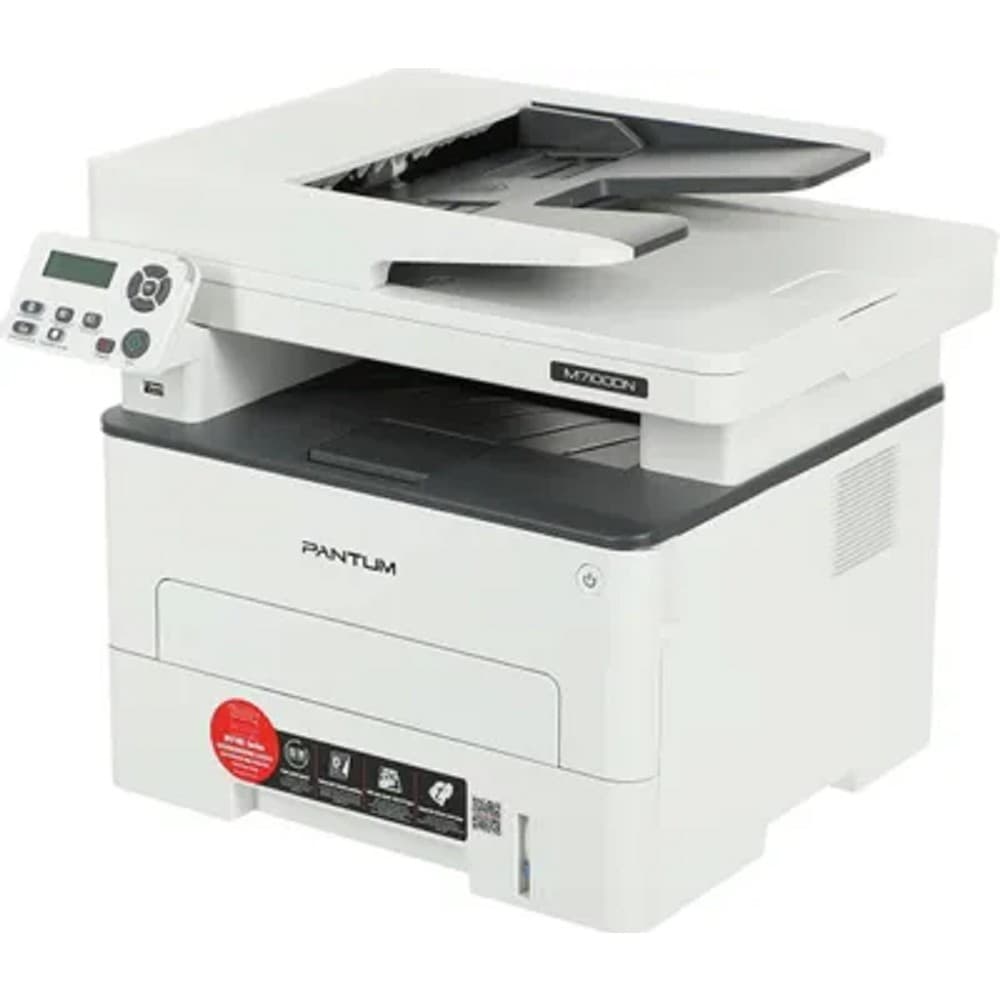 Pantum M7100DN МФУ лазерное ЧБ, А4, P/C/S, 33 ppm (max 60000 p/mon), 525 MHz, 1200x1200 dpi, 256 MB RAM, PCL/PS, Duplex, ADF50, paper tray 250 pages, USB, LAN