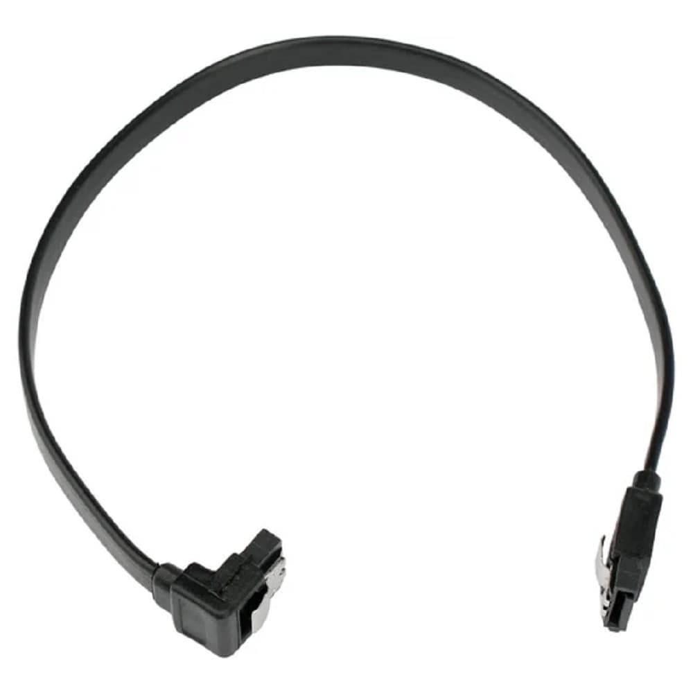 Cablexpert Кабель интерфейсный SATA Sata3 7pin / 7pin, угловой, защелка, 30см, черный, пакет (CC-SATAM-DATA90-BL-30CM)