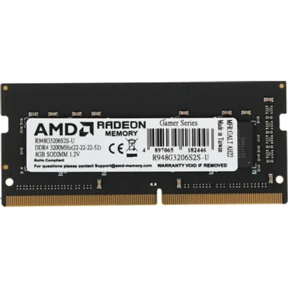 AMD DDR4 SODIMM 8Gb R9 Gamer Series 3200МГц OEM (R948G3206S2S-U )