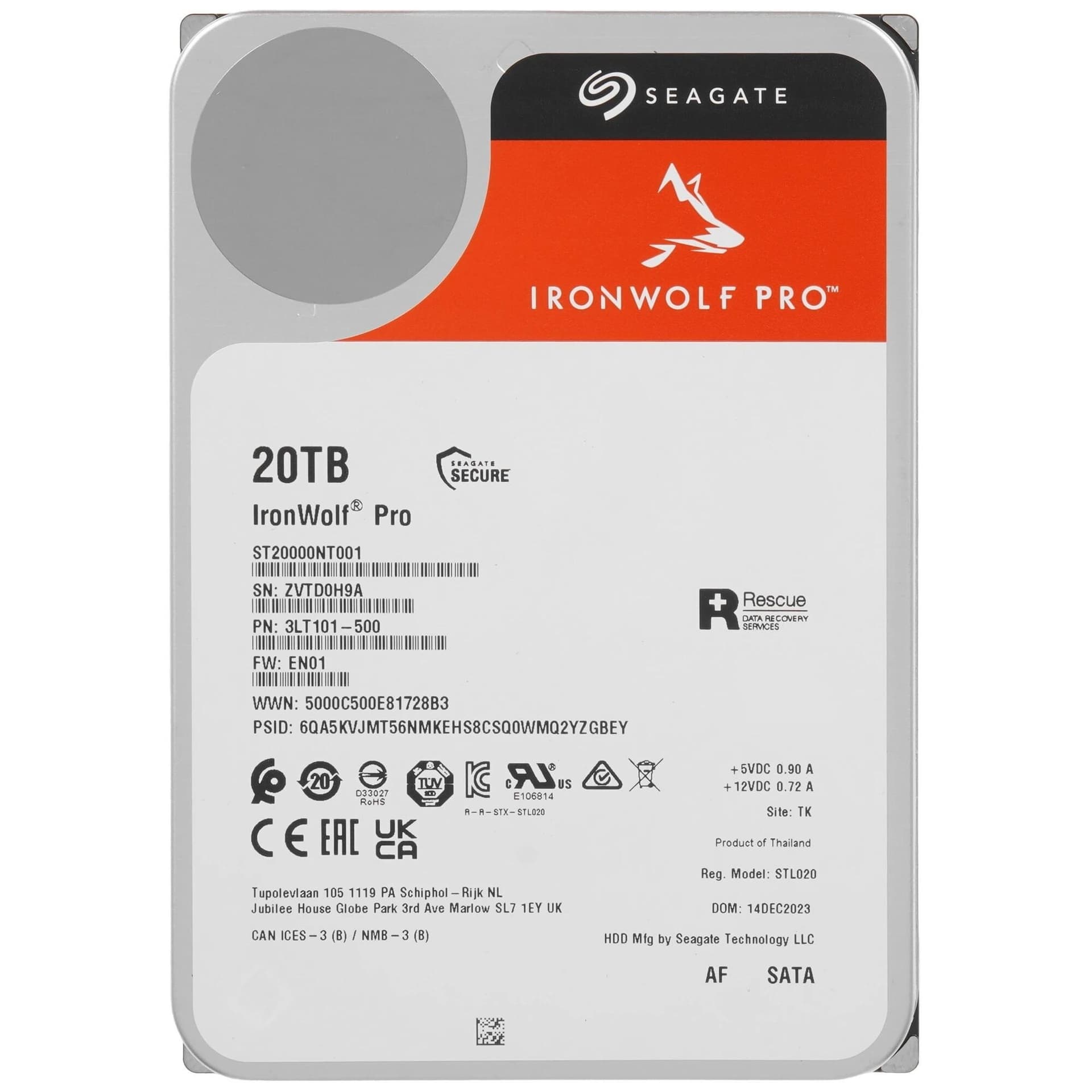 20TB Seagate Ironwolf Pro (ST20000NT001)