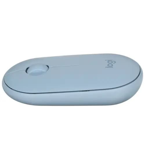 910-006655 Мышь беспроводная Logitech PEBBLE M350 Blue голубая, оптическая, 1000dpi, 2.4GHz, USB-ресивер, бесшумная, под обе руки