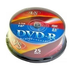 Диски VS DVD-R 4.7Gb, 16x, Cake Box 25шт.