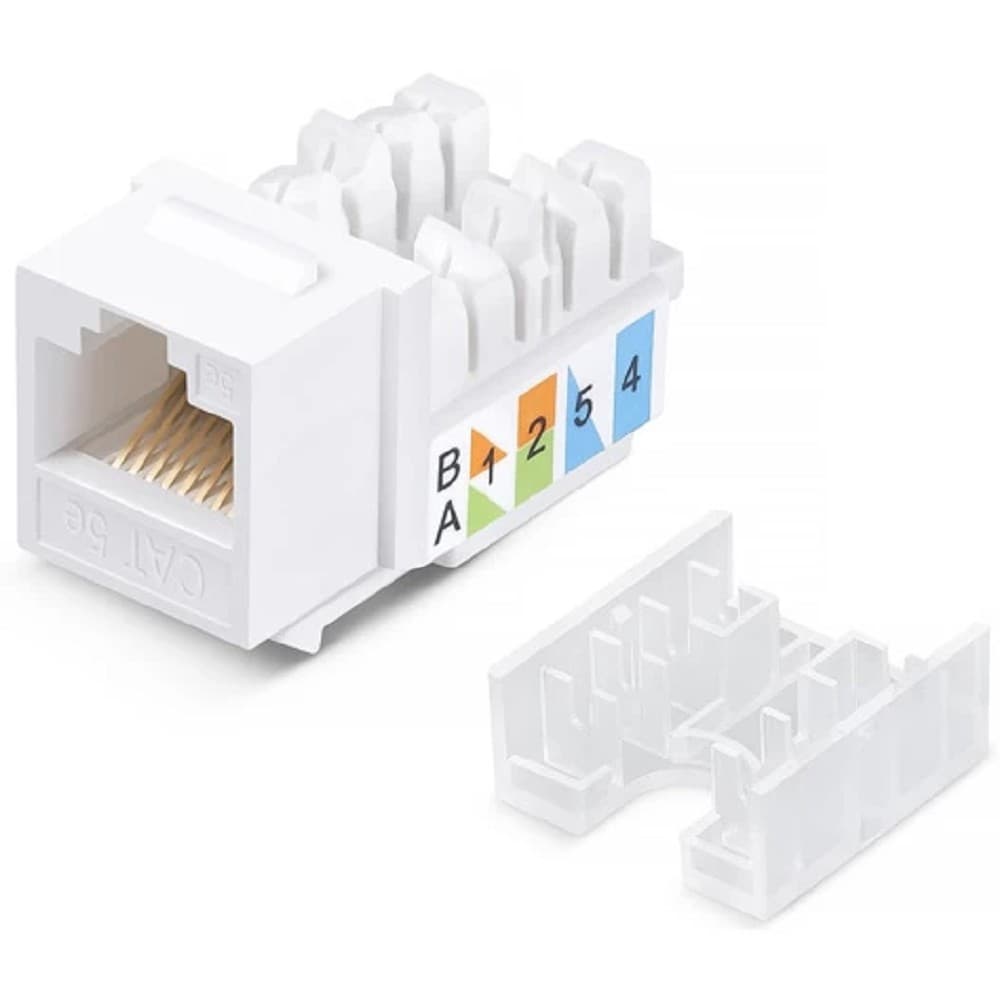 Exegate EX297267RUS Модуль-вставка Keystone Jack RJ-45 ExeGate KJ-8P8C-SH-C6A-180-TL (Кат.6A, экранированная, 180 градусов, IDC Toolless (без инструмента))