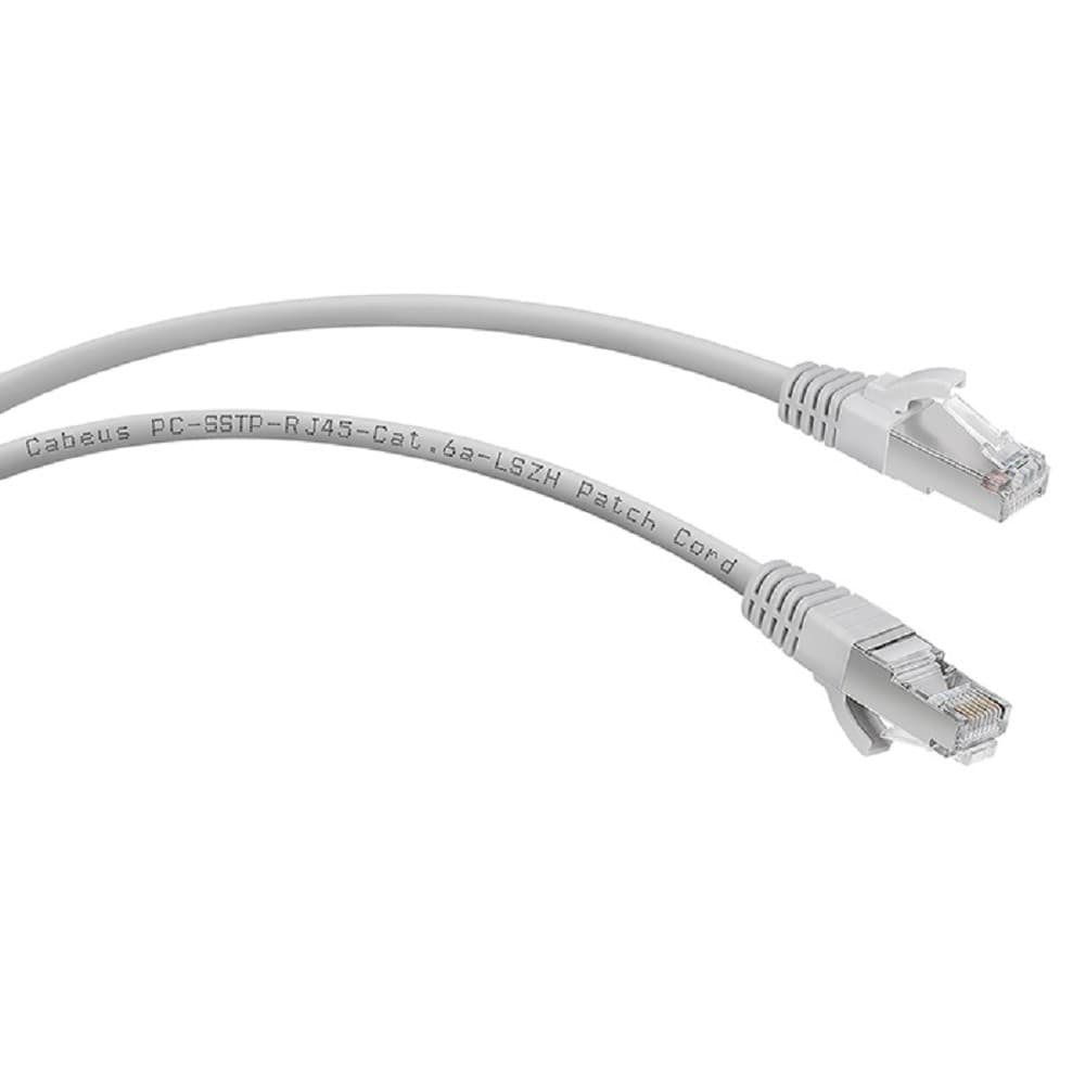 Cabeus PC-SSTP-RJ45-Cat.6a-3m-LSZH Патч-корд S/FTP, категория 6а (10G), 2xRJ45/8p8c, экранированный, серый, LSZH, 3м