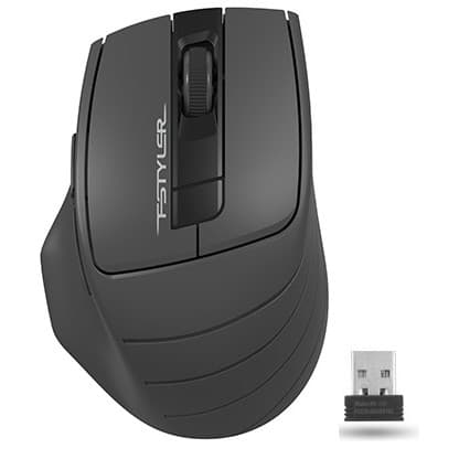 Мышь беспроводная A4Tech Fstyler FG30 , серый , оптическая, 2000dpi , USB, 6 кнопок