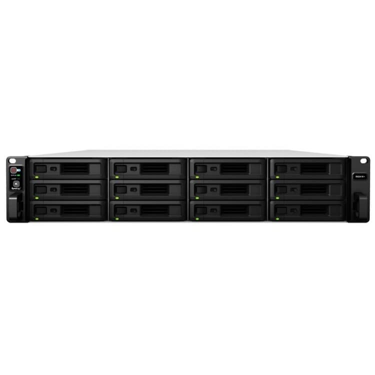 Synology RS3621RPxs Сетевое хранилище 6C2,2 ГГц / 8 ГБ (64) / RAID0,1,10,5,6 / жесткие диски до 12HP SATA до 36 с 2xRX1217 (RP) / 2xUSB / 4xGE / 2xPCIe / iSCSI / 2xIPcam (до 75) / 2xRPS