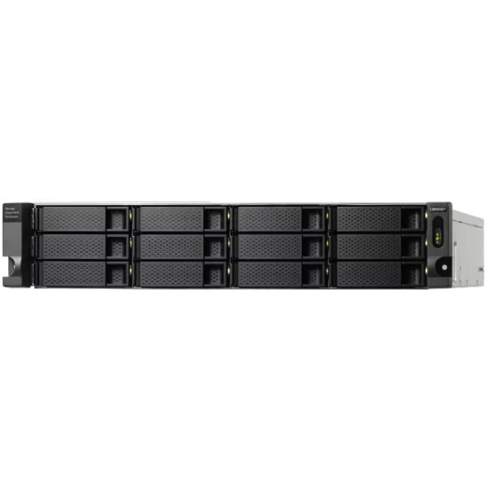 Полка расширения сетевого хранилища без дисков/ SMB QNAP TL-R1200C-RP USB 3.2 Gen 2 Type-C JBOD storage enclosure, 12-tray 3,5"/2,5" w/o HDD, 2xPSU. Rackmount. W/o rail kit RAIL-B02