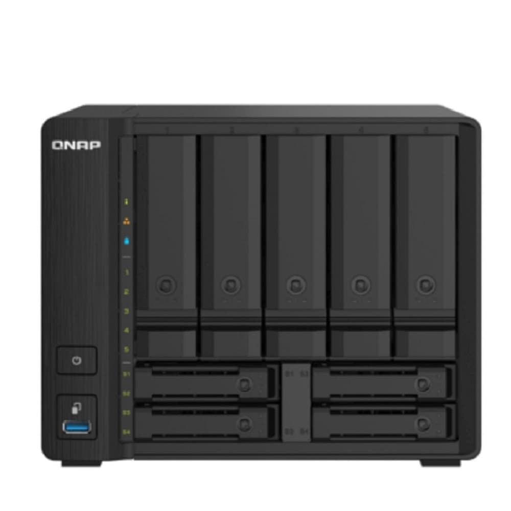 Сетевое хранилище без дисков/ SMB QNAP TS-932PX-4G 9-Bay NAS, 5 x 3.5" and 4 x 2.5" drive slots, Alpine AL324 ARM quad-core 1.7GHz, 4 GB DDR4 (1x 4 GB) up to 16 GB (1 x 16 GB), 2 x 10GbE SFP+, 2 x 2.