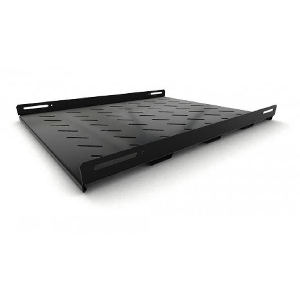 Hyperline TSH3H-650-RAL9004 Полка стационарная усиленная, глубина 650 мм, с боковым креплением, нагрузка до 100 кг, для шкафов серии TTB, TTR, TTC2, 485х650мм (ШхГ), цвет черный (RAL 9004)