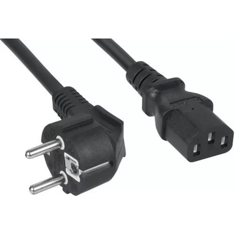Кабель питания Filum ПВС-АП 3x1.0 CEE 7/7(Schuko) угловая - C13, 220/250В, 10А, чёрный, 1.8м