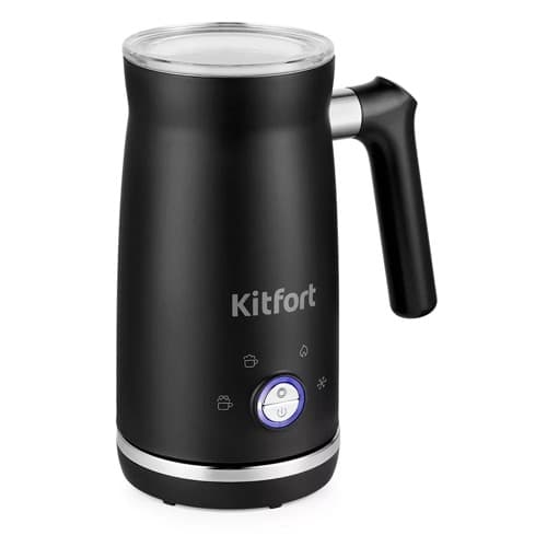 Капучинатор, Kitfort, КТ-785, Мощность 500W, Ёмкость 0.3л, Пластиковый корпус, Вспенивание без нагрева, Вспенивание с нагревом, Плотная пенка с нагревом, Черный