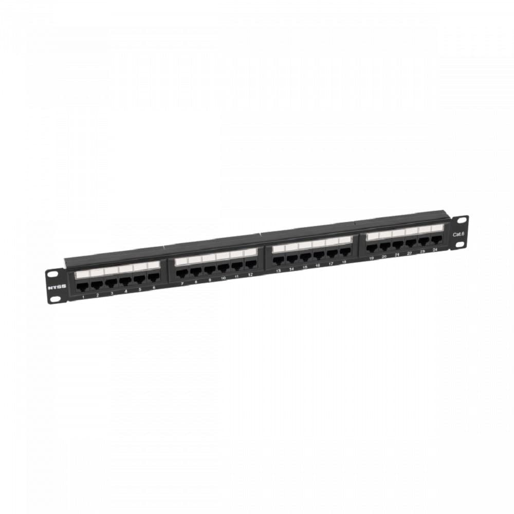 NTSS Патч-панель NTSS 24 UTP порта RJ45, cat.6, 1U, Dual IDC, без органайзера NTSS-PP-1U-24-UTP-RJ45-6-D