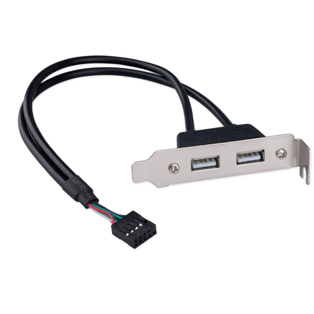 Cablexpert Планка на заднюю панель низкопрофильная, 1 порт COM/RS-232/DB9-M (CCUSBRECEPTACLE-LP)