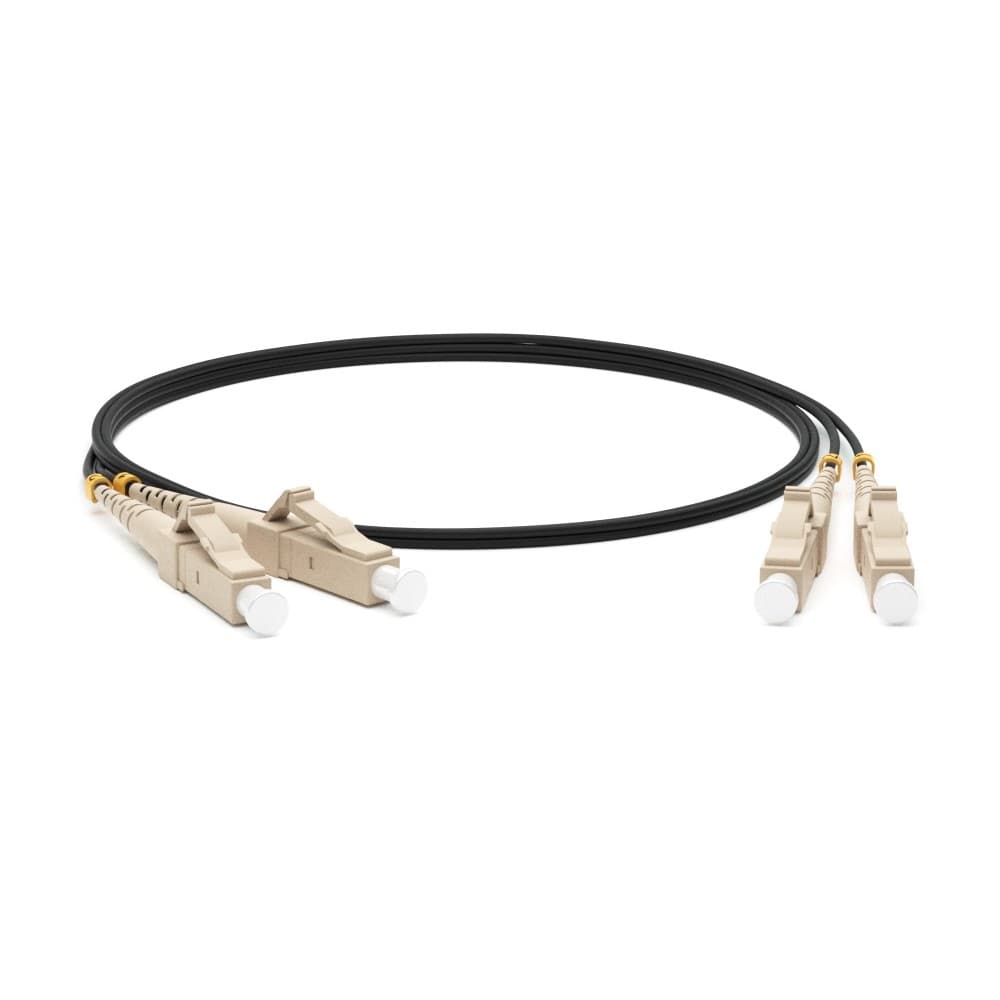 Hyperline FC-D2-50-LC/PR-LC/PR-H-3M-LSZH-BK Патч-корд волоконно-оптический (шнур) MM 50/125, LC-LC, 2.0 мм, duplex, LSZH, 3 м, черный