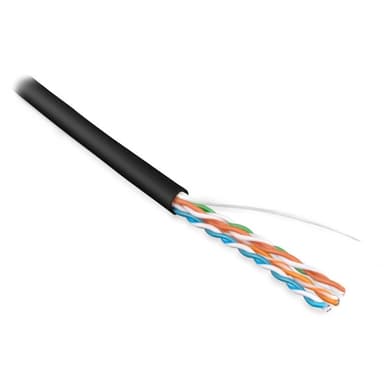 Hyperline UUTP4-C5E-S24-IN-LSZH-BK-305 Кабель витая пара, неэкранированная U/UTP, категория 5e, 4 пары (24 AWG), одножильный (solid), LSZH, нг(А)-HF, -20°C – +75°C, черный