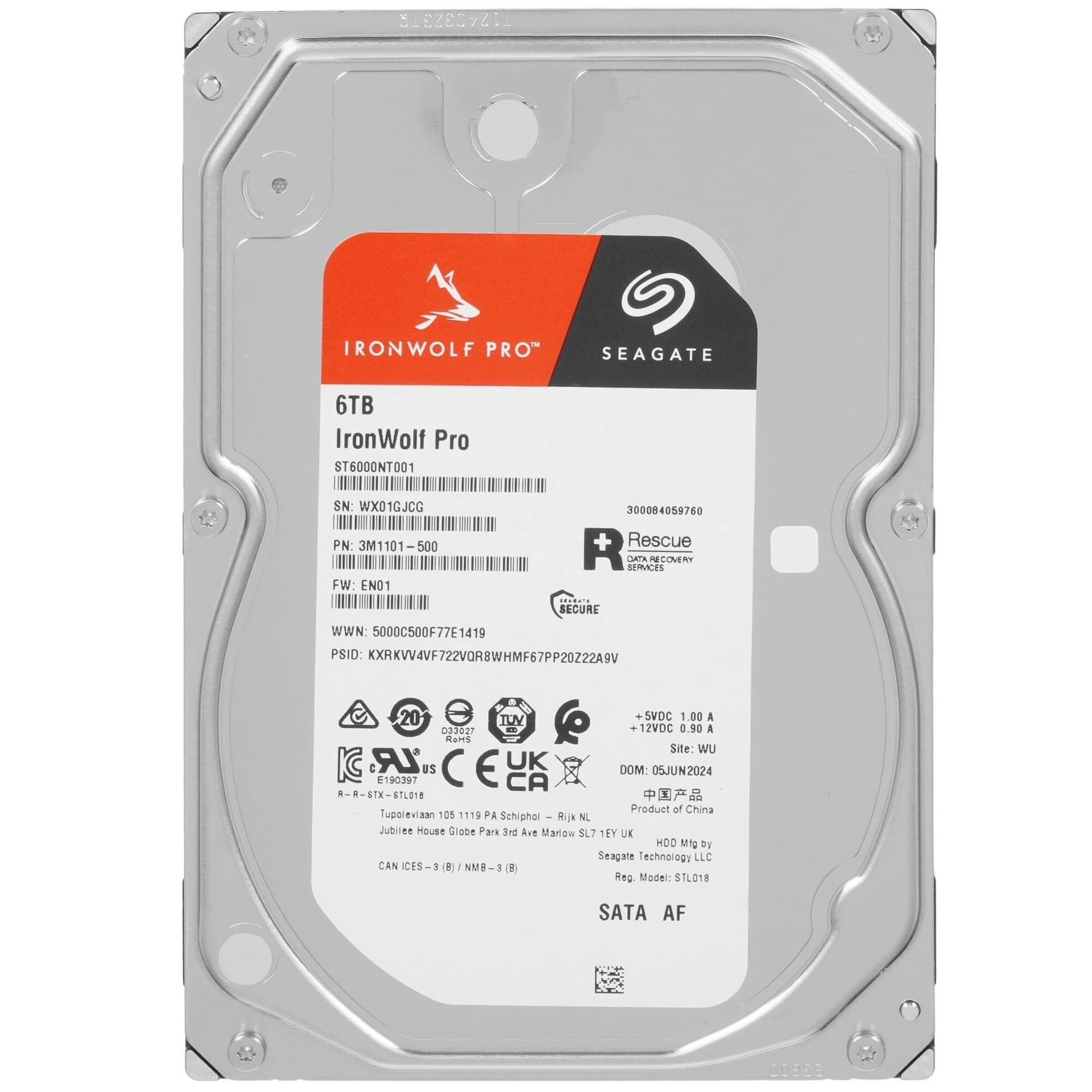 6TB Seagate Ironwolf Pro (ST6000NT001)