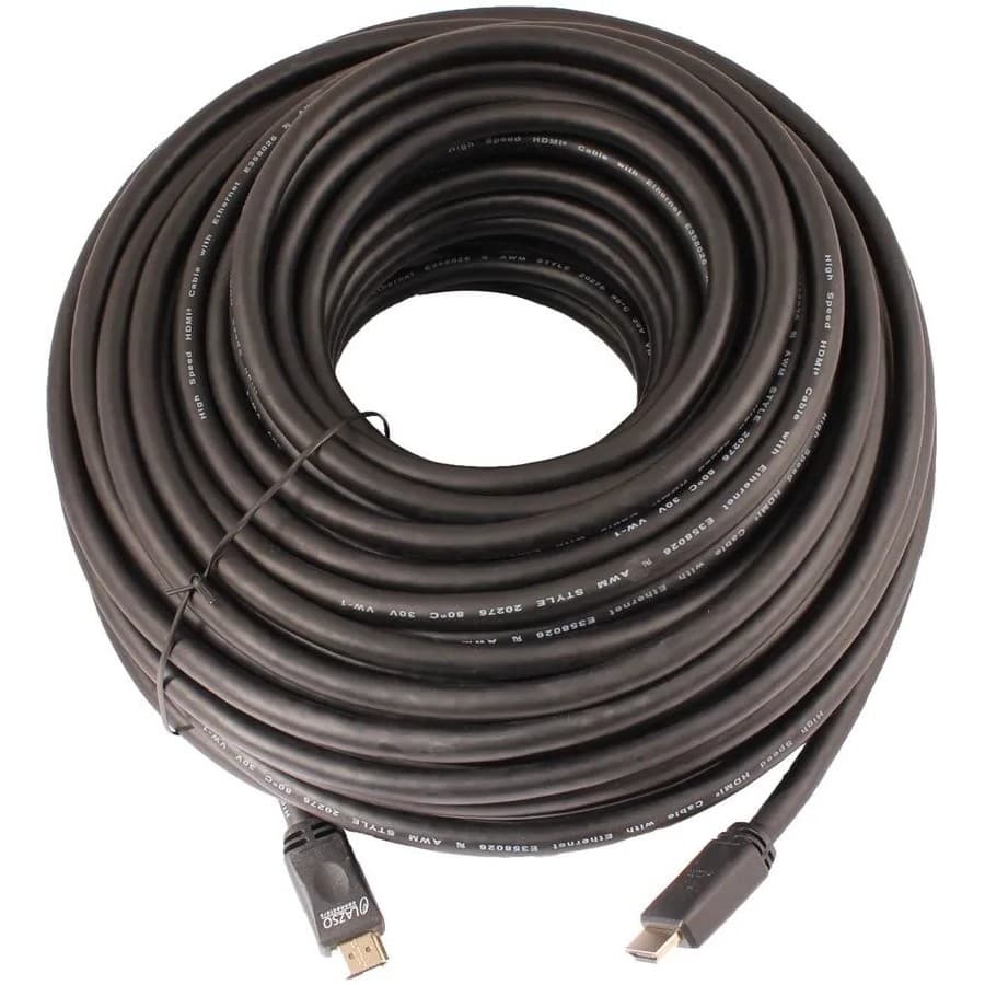 Кабель аудио-видео LAZSO WH-111 HDMI (m)/HDMI (m) 35м. позолоч.конт. черный (WH-111(35M))