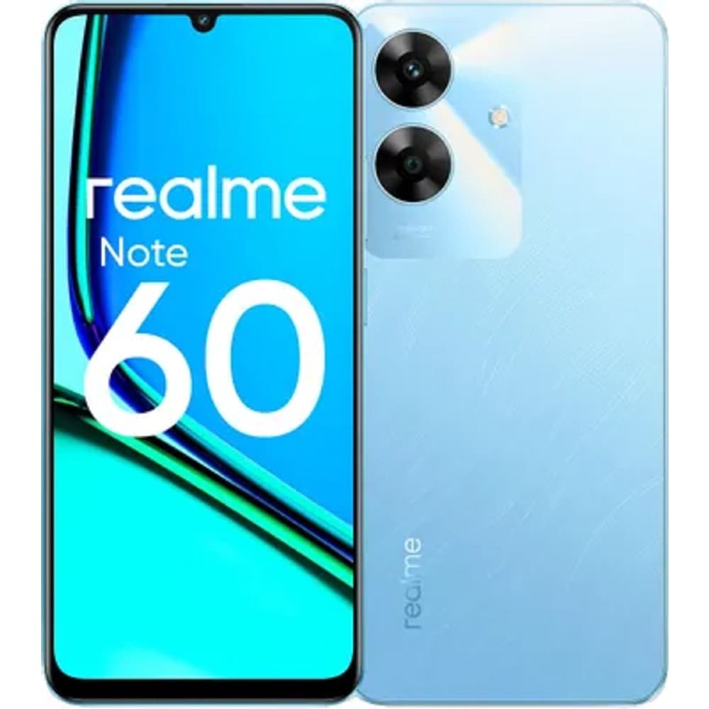 Смартфон Realme RMX3933 Note 60 128Gb 6Gb небесно-голубой моноблок 3G 4G 2Sim 6.74" 720x1600 Android 14 32Mpix 802.11 a/b/g/n/ac GPS GSM900/1800 GSM1900 Protect A-GPS microSD max2048Gb
