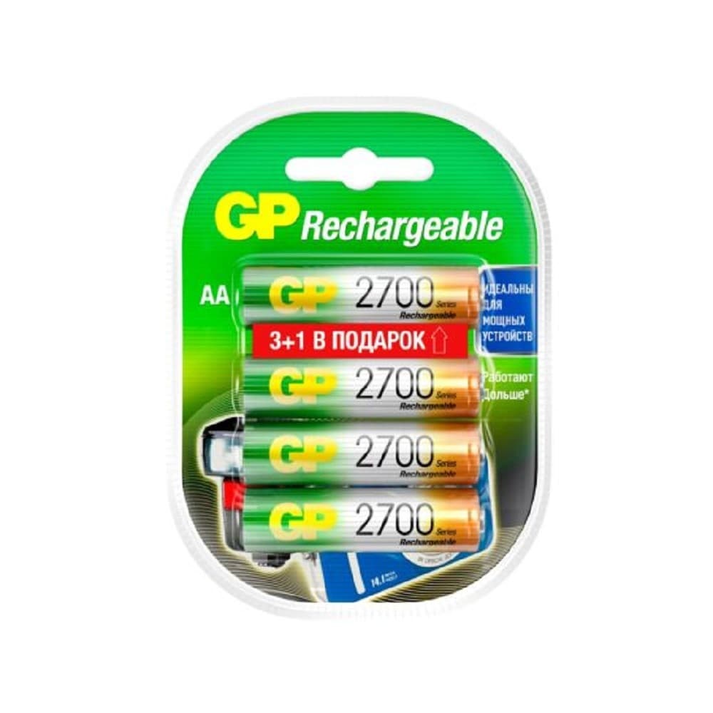 GP ReEnergy 270AAHC AA, емкость 2650 мАч (270AAHC3/1RGY-2CRCB4) (акция3+1) аккумулятор