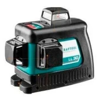 KRAFTOOL LL-3D #3 нивелир лазерный, 3х360° , 20м/70м, IP54, точн. +/-0,2 мм/м, держатель, БП, детектор, в кейсе (34640-4)