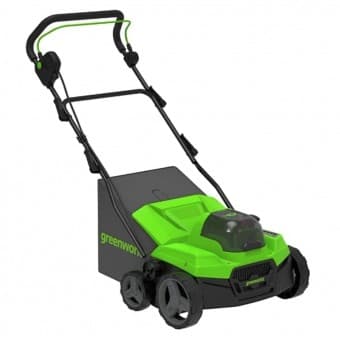 Аэратор/скарификатор GreenWorks GD40SC38IIK4, 40V, бесщеточный, без АКБ и ЗУ аккумуляторный (2517607UB)